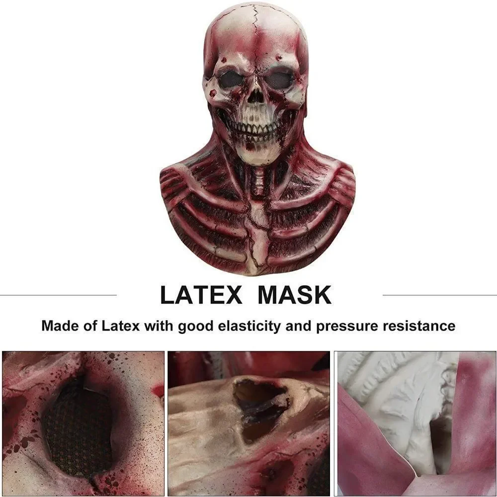 Scary Mask Cosplay++Zombie Costume Skull Head, A
